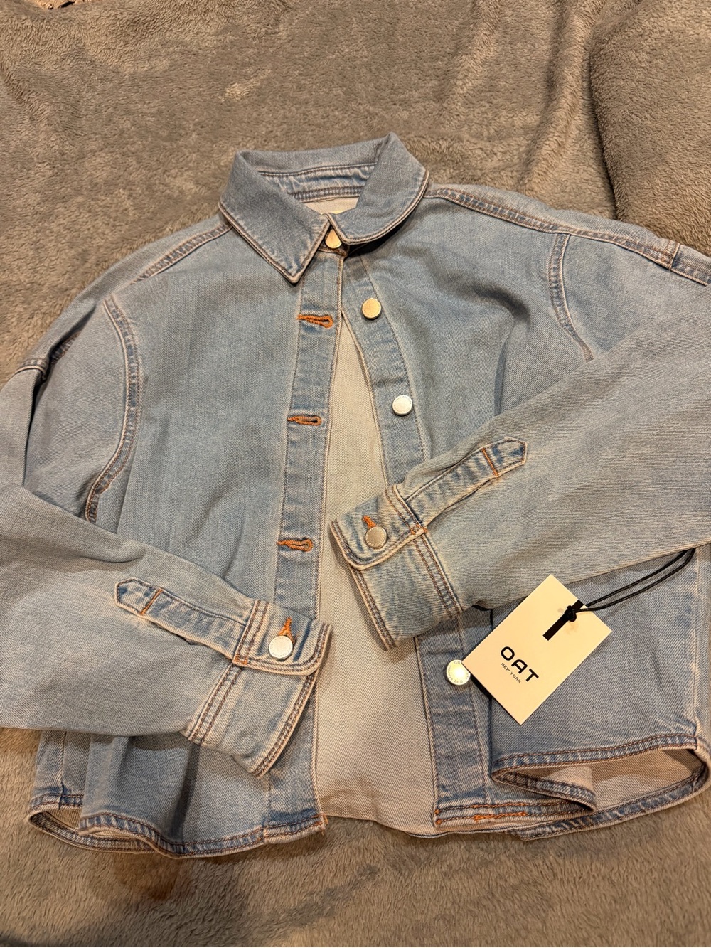 oat new york jean jacket sz s NWT